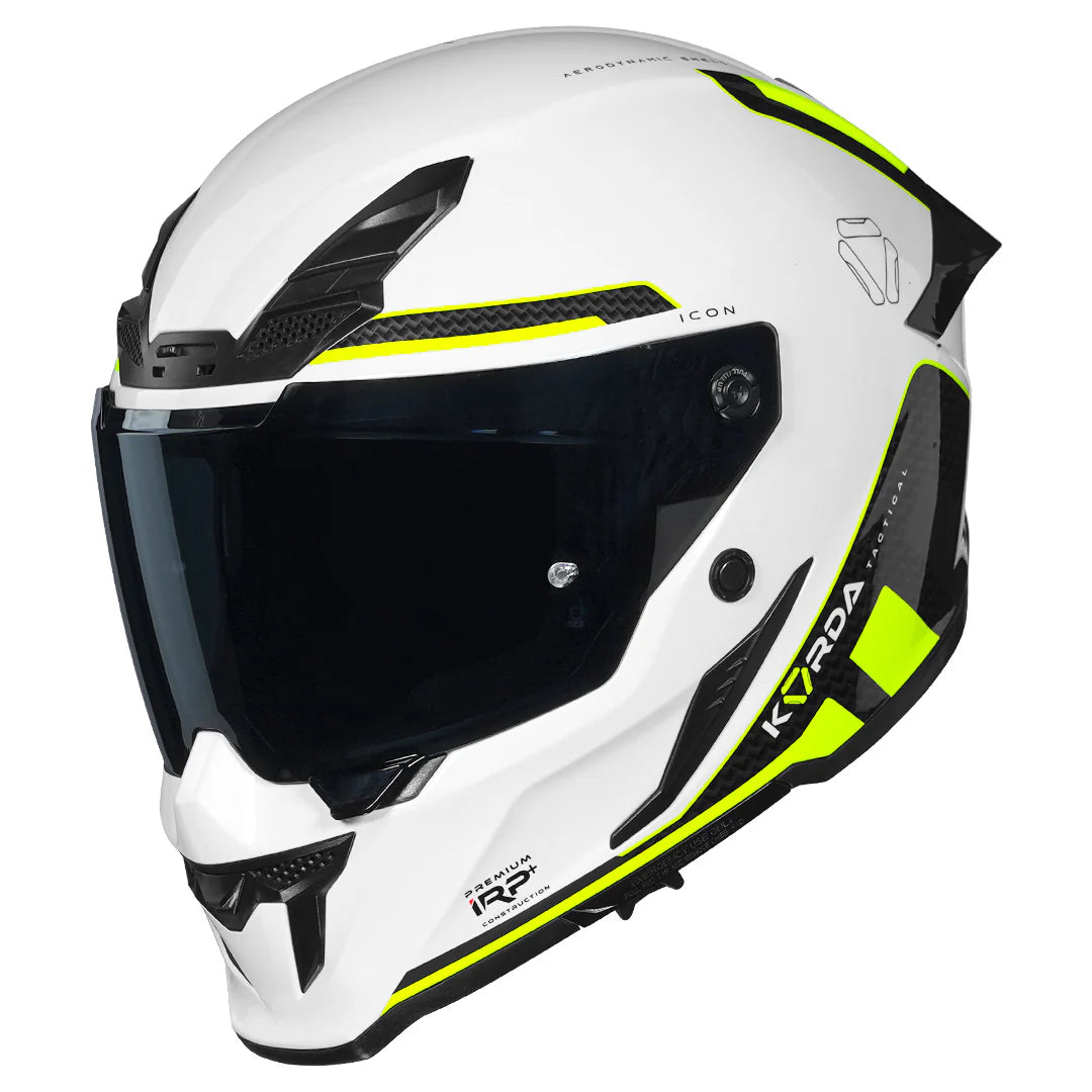 KORDA ICON TOKIO HELMET - FLUORESCENT WHITE YELLOW