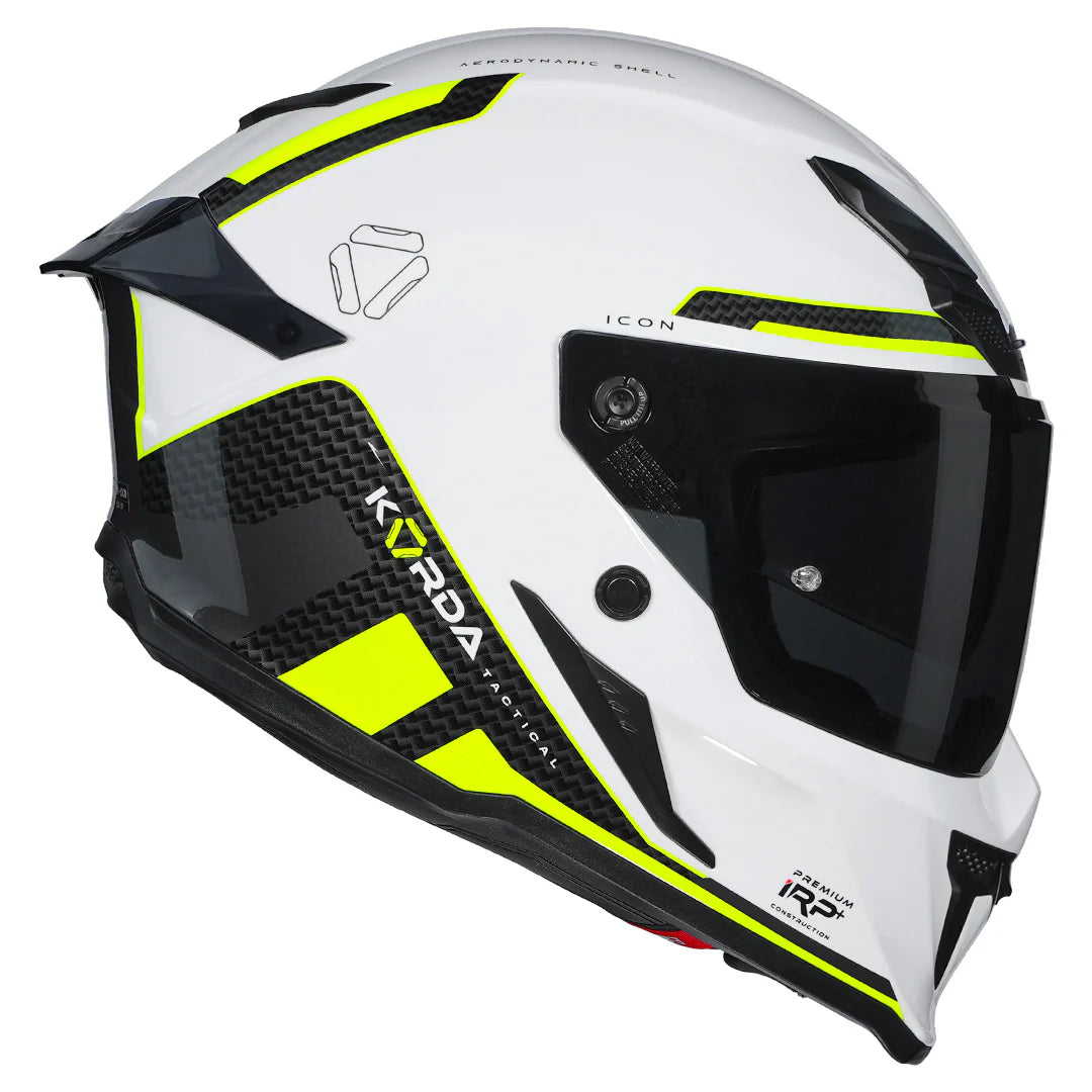 KORDA ICON TOKIO HELMET - FLUORESCENT WHITE YELLOW