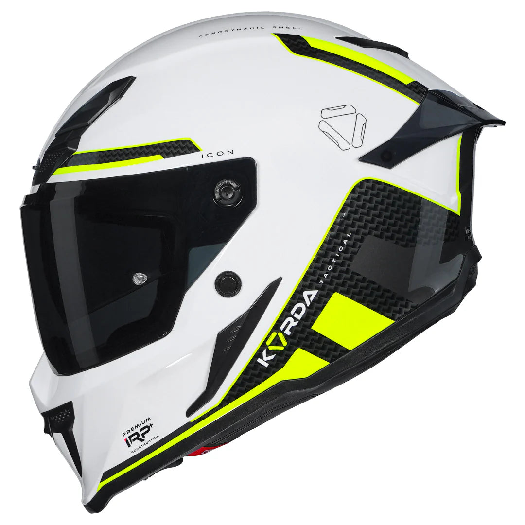 KORDA ICON TOKIO HELMET - FLUORESCENT WHITE YELLOW