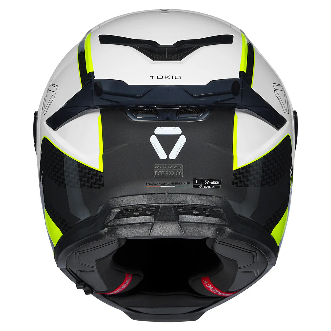 KORDA ICON TOKIO HELMET - FLUORESCENT WHITE YELLOW