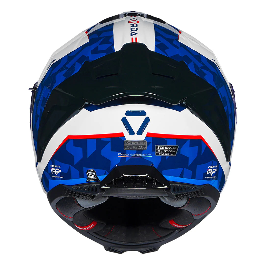 KORDA NEO CREER HELMET - WHITE & BLUE