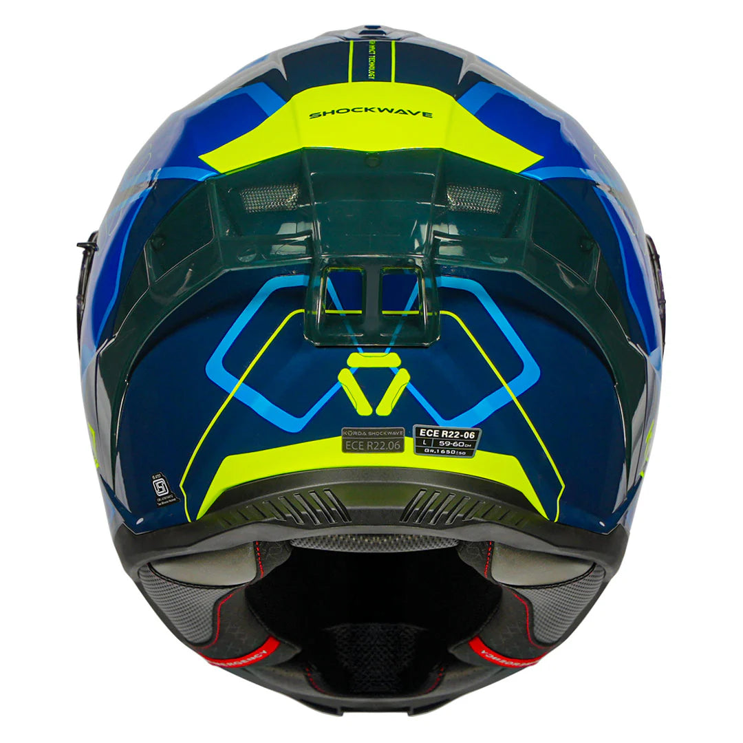 KORDA SHOCKWAVE FLOW GLOSS BLUE HELMET