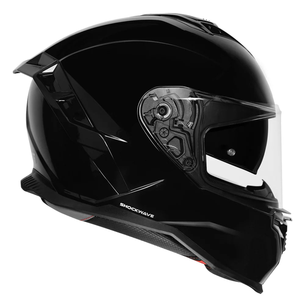 KORDA SHOCKWAVE SOLID GLOSS BLACK HELMET