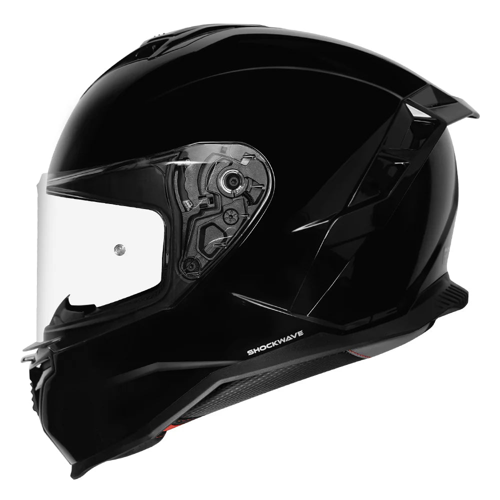 KORDA SHOCKWAVE SOLID GLOSS BLACK HELMET