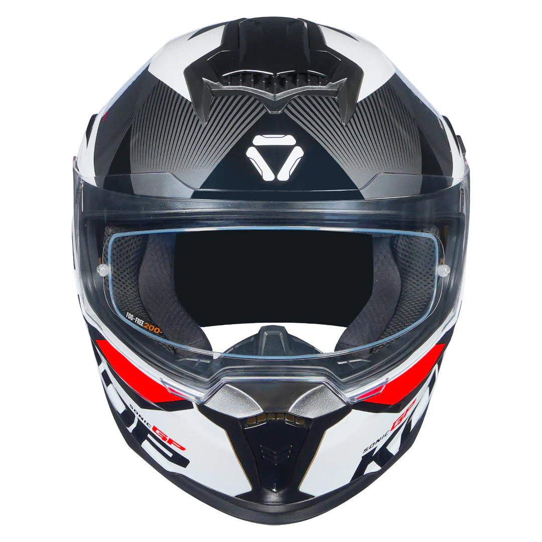 KORDA SONIC GP BRAVE HELMET - GLOSS WHITE RED