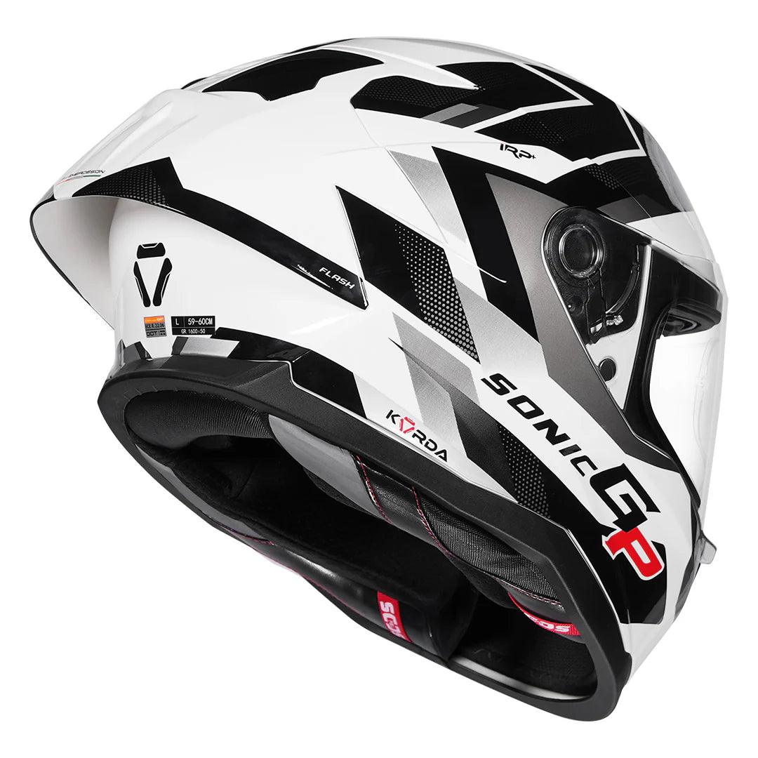 KORDA SONIC GP FLASH HELMET - WHITE