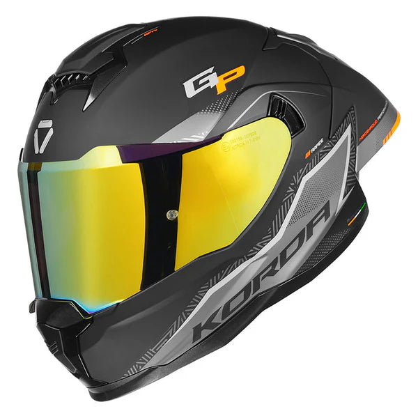 KORDA SONIC GP RAPIDE W/P HELMET - MATT ORANGE