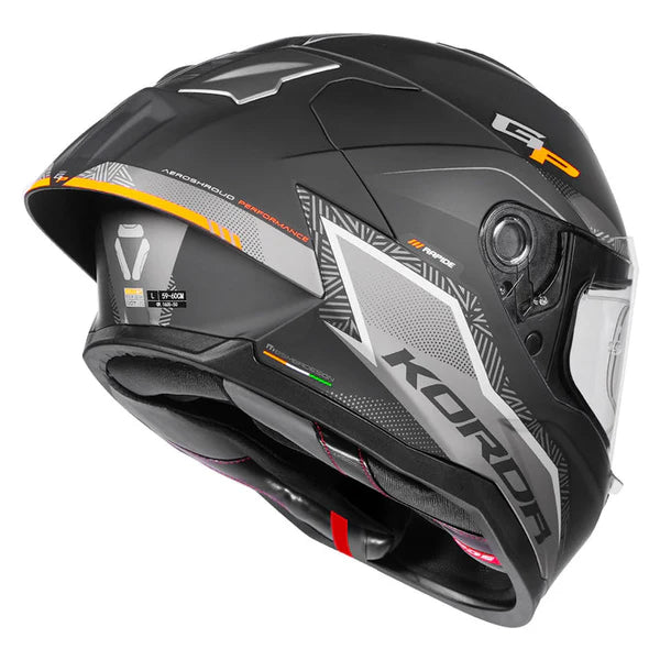 KORDA SONIC GP RAPIDE W/P HELMET - MATT ORANGE