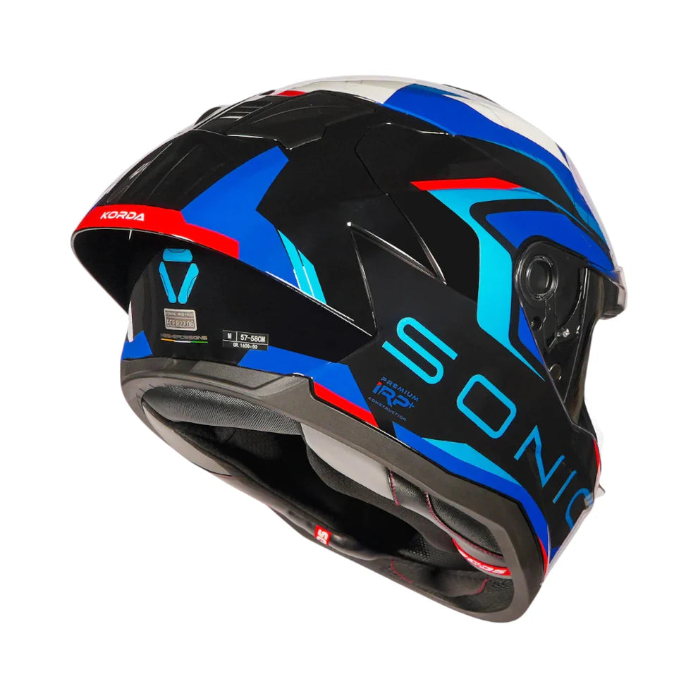 KORDA SONIC GP ROADLION HELMET - BLACK BLUE