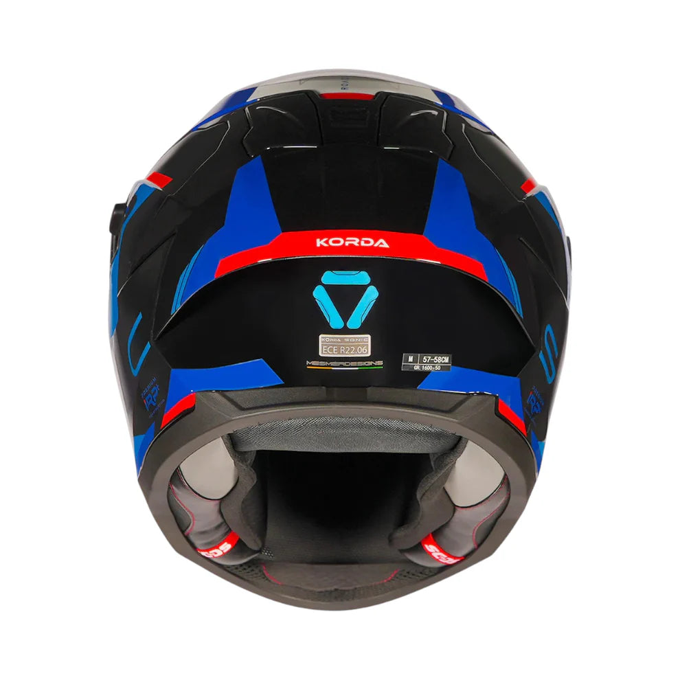 KORDA SONIC GP ROADLION HELMET - BLACK BLUE