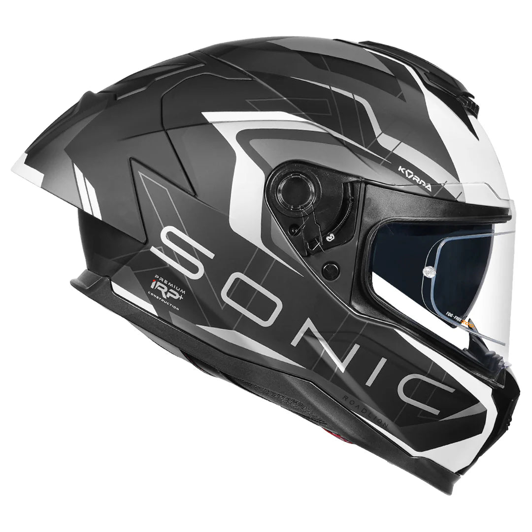 KORDA SONIC GP ROADLION HELMET - BLACK GREY