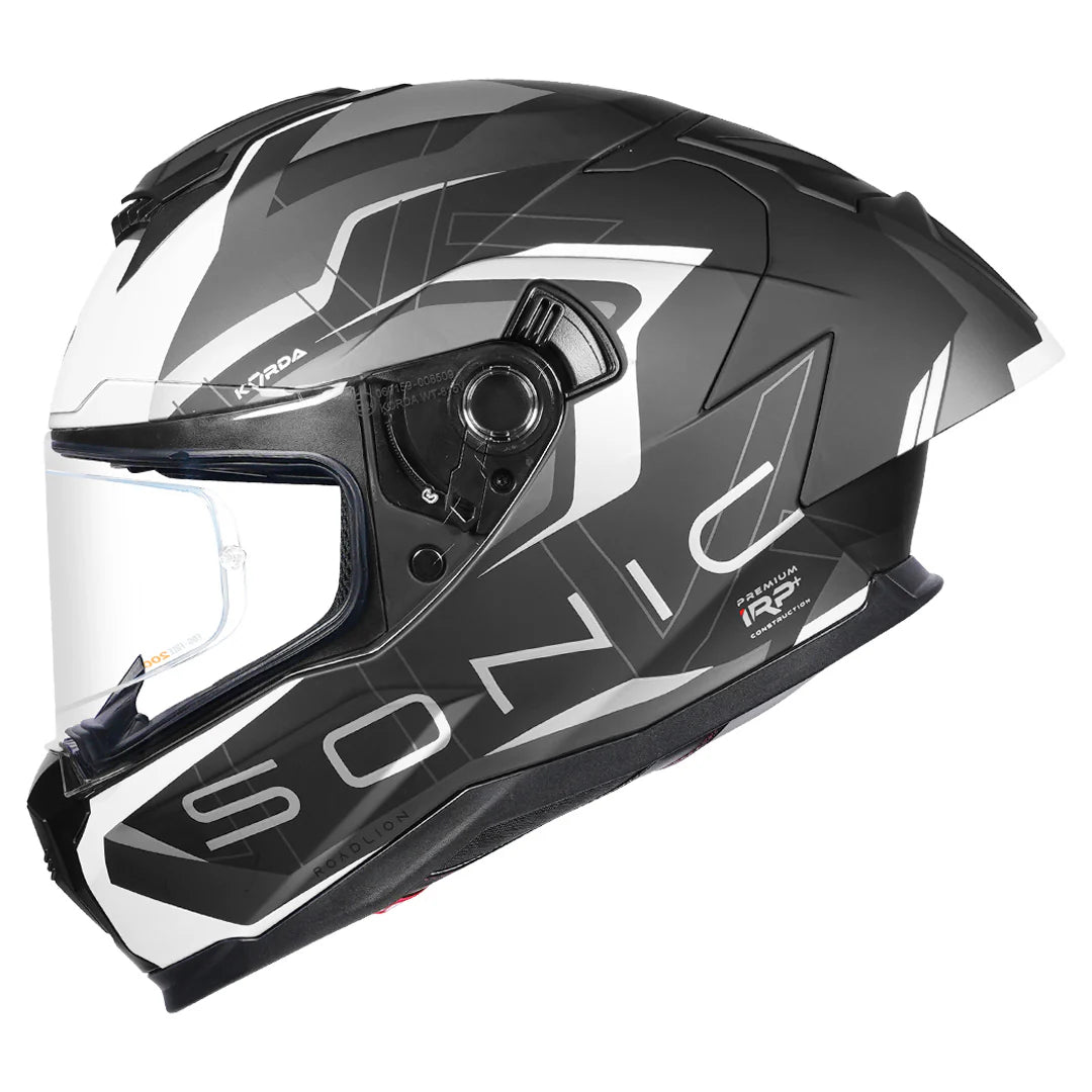 KORDA SONIC GP ROADLION HELMET - BLACK GREY