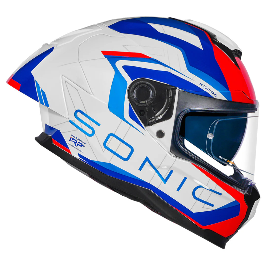 KORDA SONIC GP ROADLION HELMET - WHITE BLUE