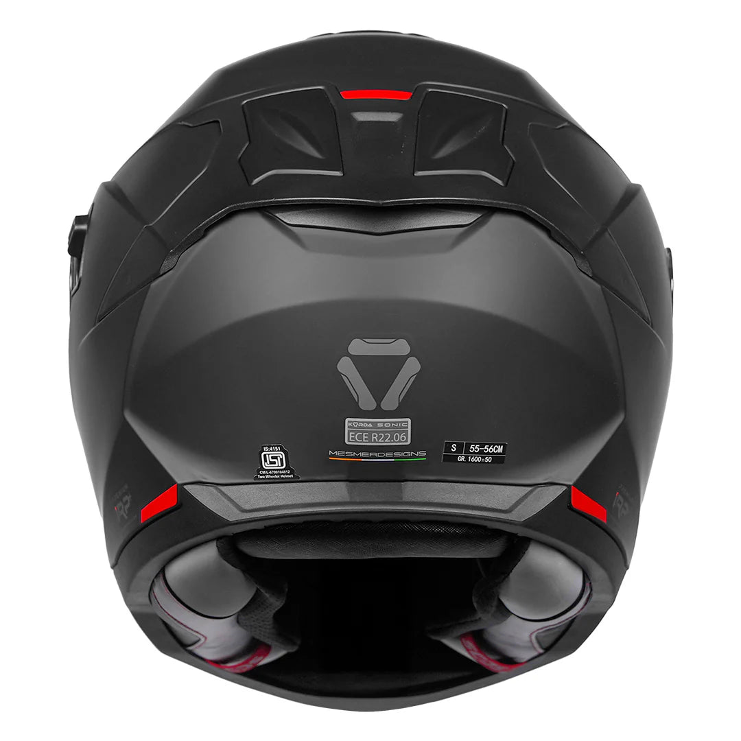 KORDA SONIC GP HELMET - SOLID MATT BLACK