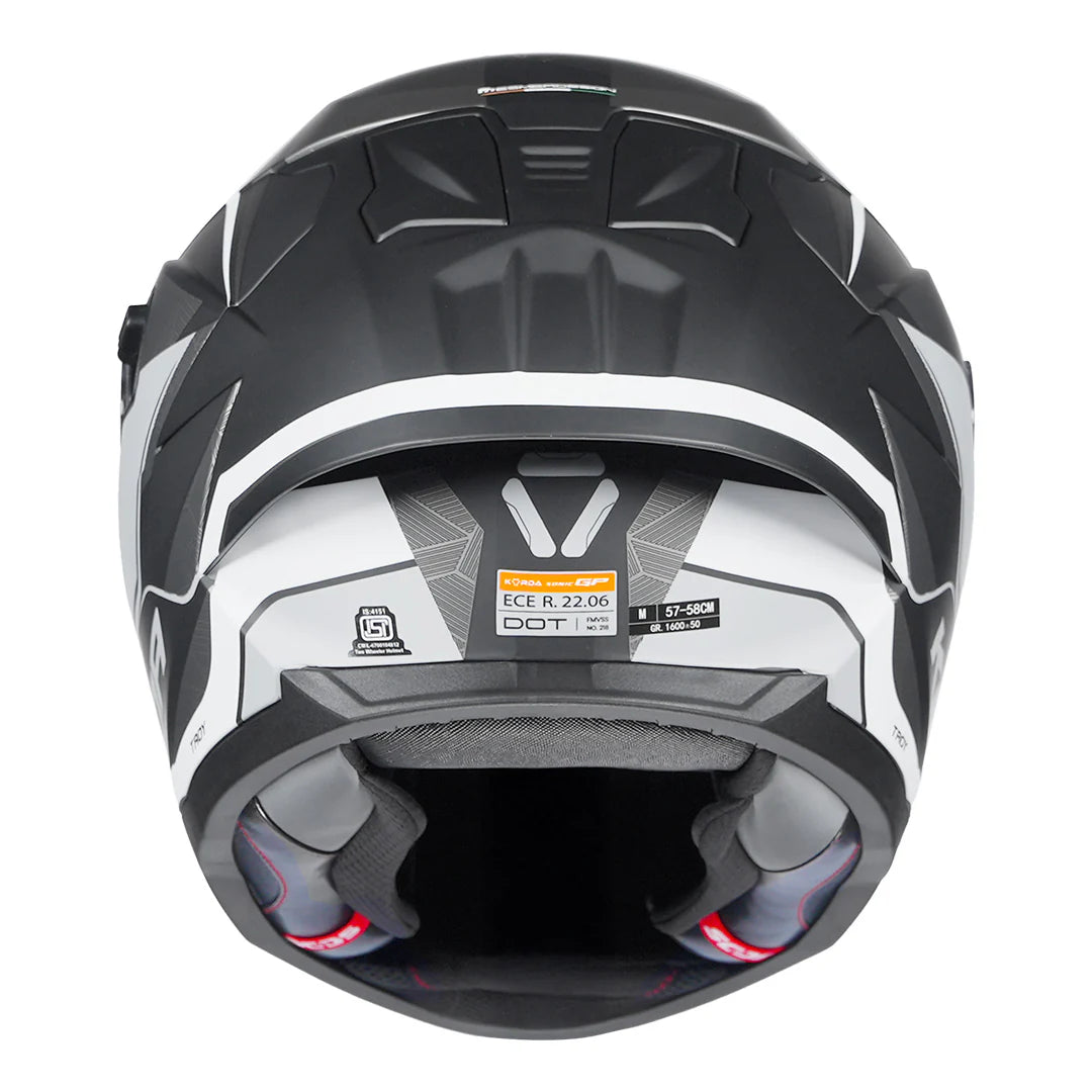 KORDA SONIC GP TROY HELMET - GREY
