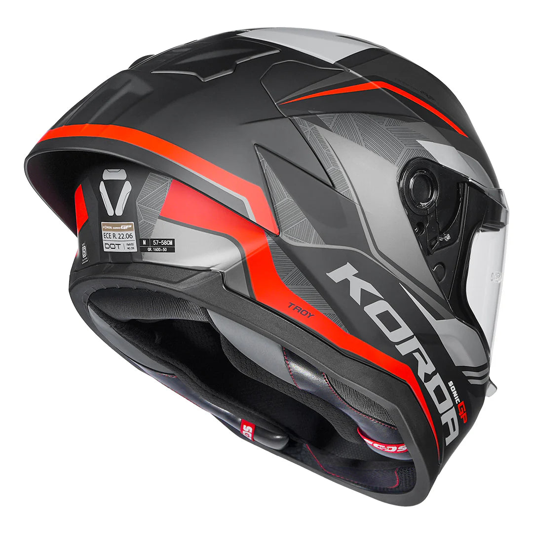 KORDA SONIC GP TROY HELMET - RED