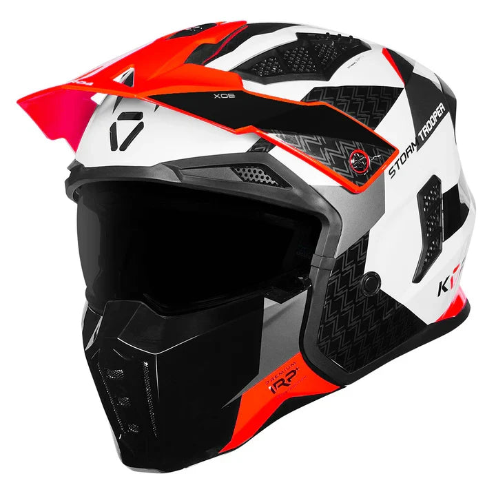 KORDA STROMTROOPER XOE HELMET - GLOSS WHITE RED