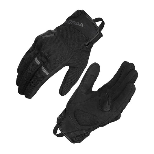 KORDA STREET 2.0 MATT BLACK RIDING GLOVES