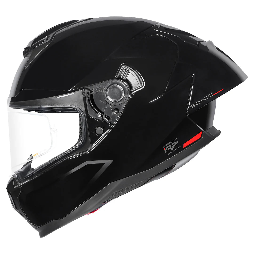 KORDA SONIC GP HELMET - SOLID GLOSS BLACK