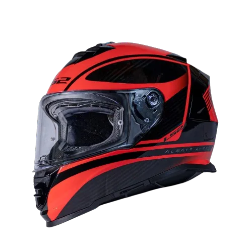 LS2 FF800 STORM HELMET - DODGER BLACK HI VIZ ORANGE