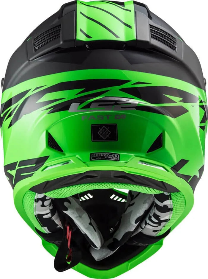 LS2 MX437 FAST EVO ROAR MATT-GLOSS BLACK GREEN