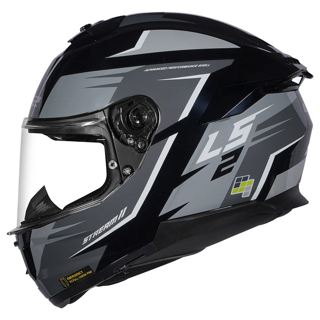 LS2 FF320 STREAM METEOR HELMET - BLACK WHITE