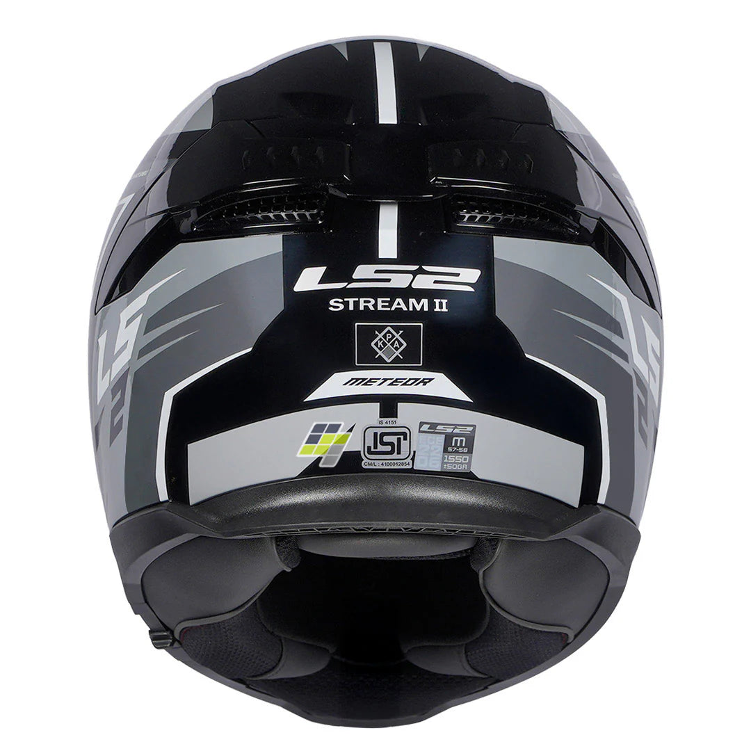 LS2 FF320 STREAM METEOR HELMET - BLACK WHITE