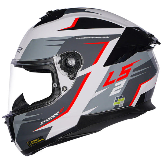 LS2 FF320 STREAM METEOR HELMET - WHITE RED
