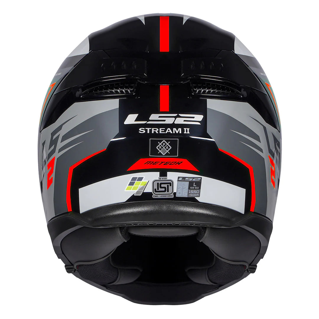 ls2 ff320 l full face helmet black l STREAM II AIR FORCE M.BLACK 7C It starts with an aerodynamic LS2 FF320 Stream II Flag