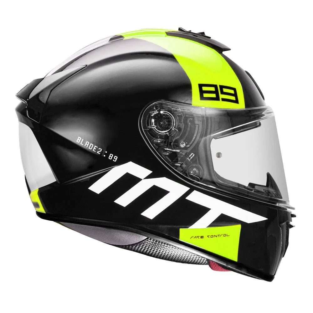 MT BLADE 2 A3 GLOSS HELMET - PEARLS FLURO YELLOW
