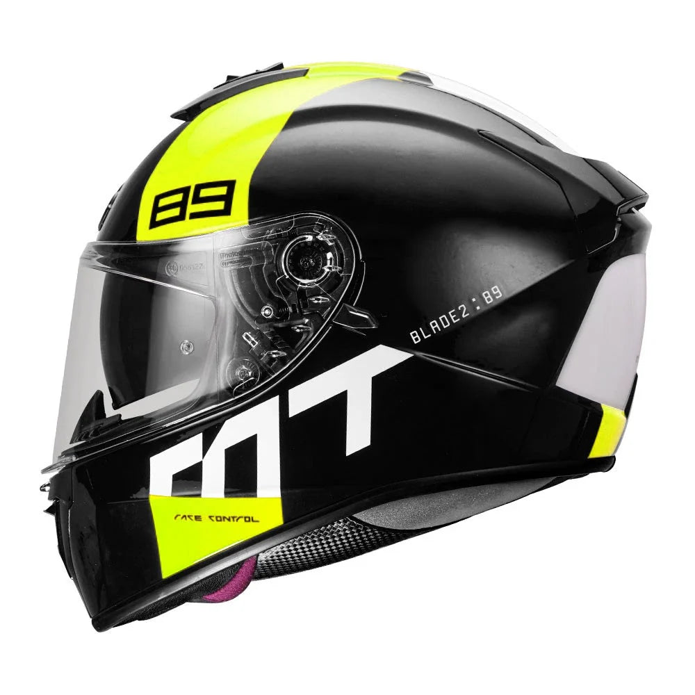 MT BLADE 2 A3 GLOSS HELMET - PEARLS FLURO YELLOW
