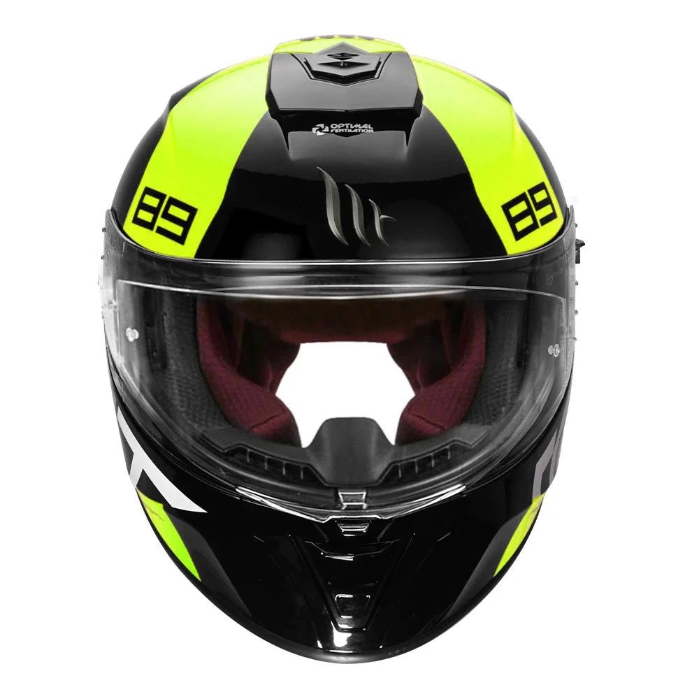MT BLADE 2 A3 GLOSS HELMET - PEARLS FLURO YELLOW