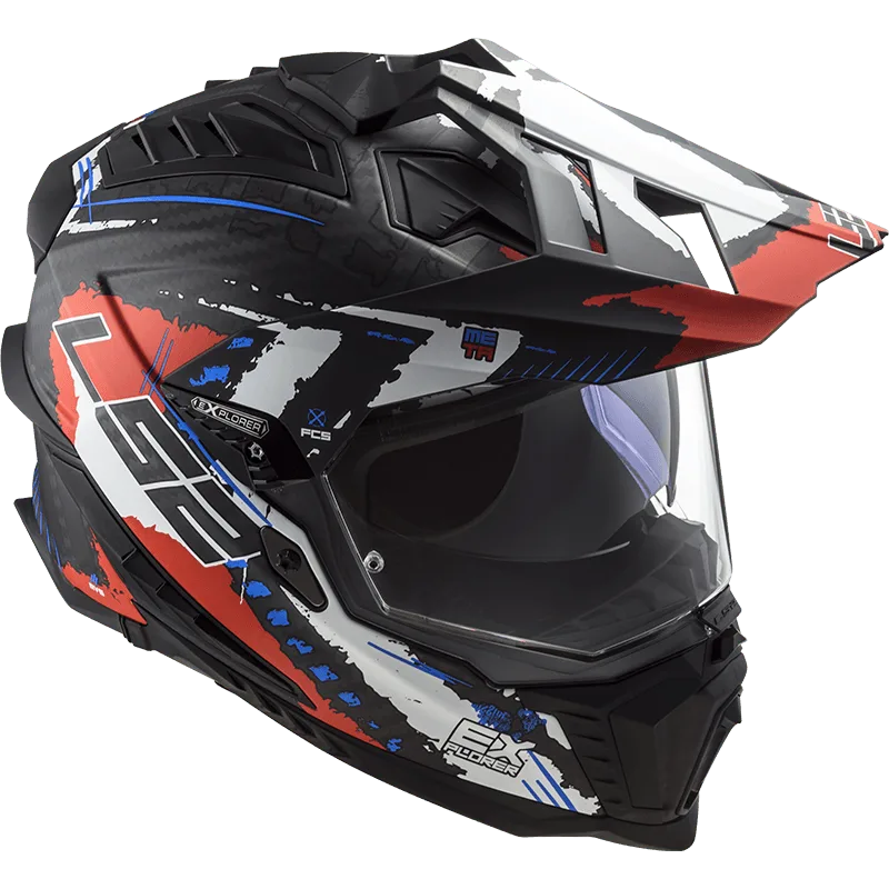 LS2 MX701 EXPLORER CARBON EXTEND MATT RED-06
