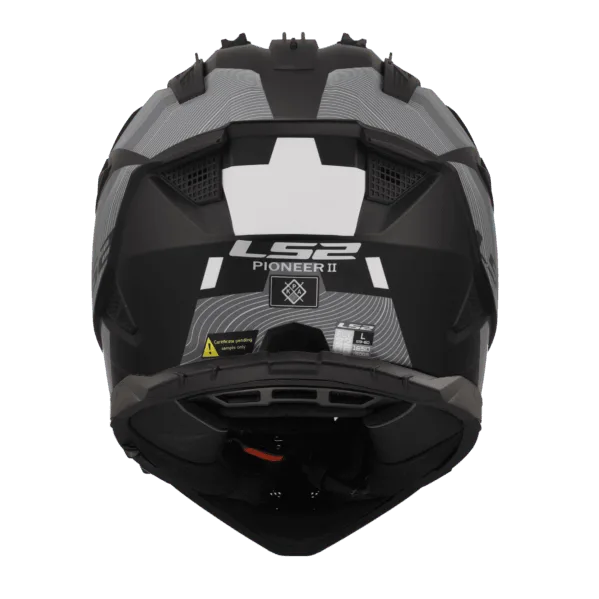 LS2 MX436 PIONEER II HELMET - HILL MATT BLACK WHITE