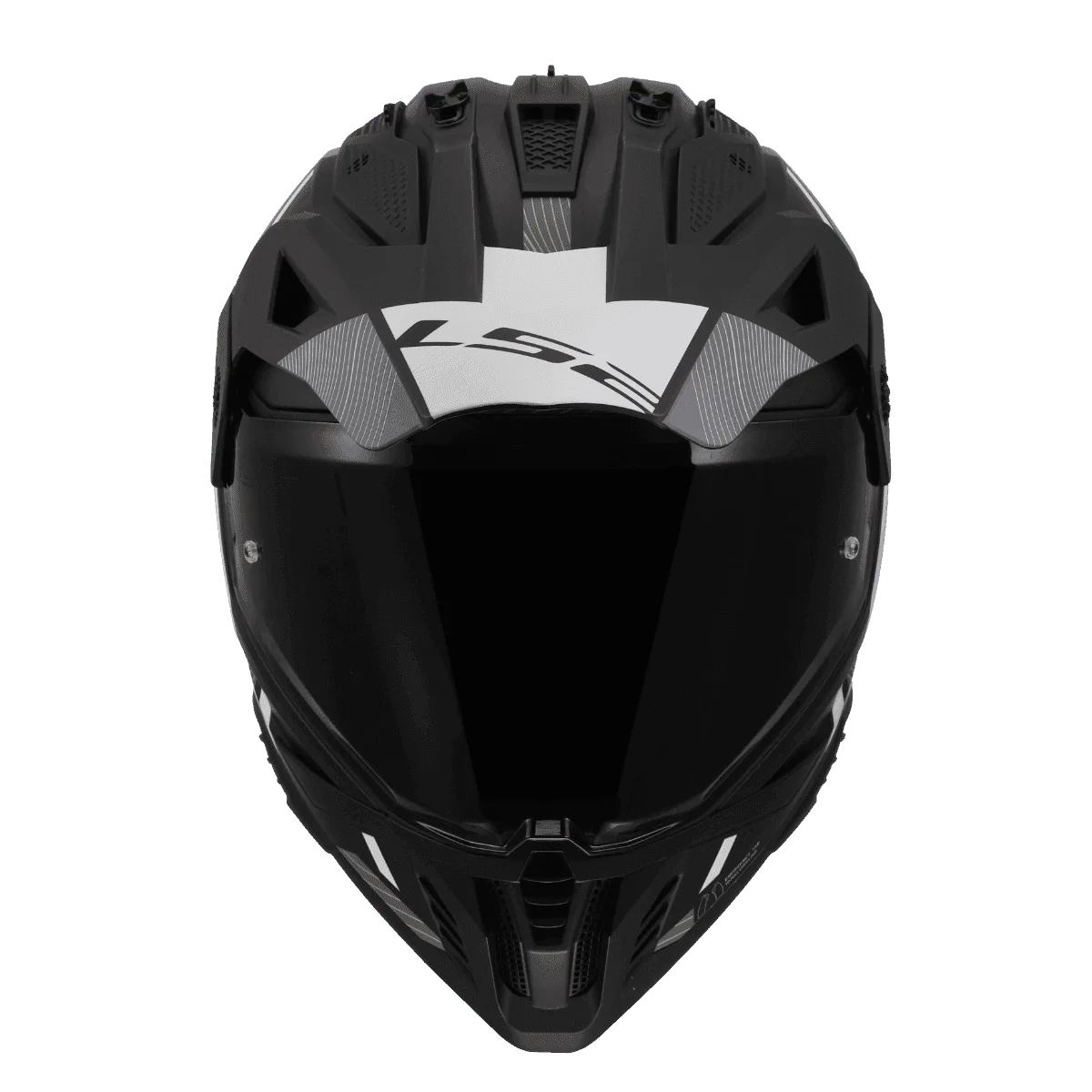 LS2 MX436 PIONEER II HELMET - HILL MATT BLACK WHITE