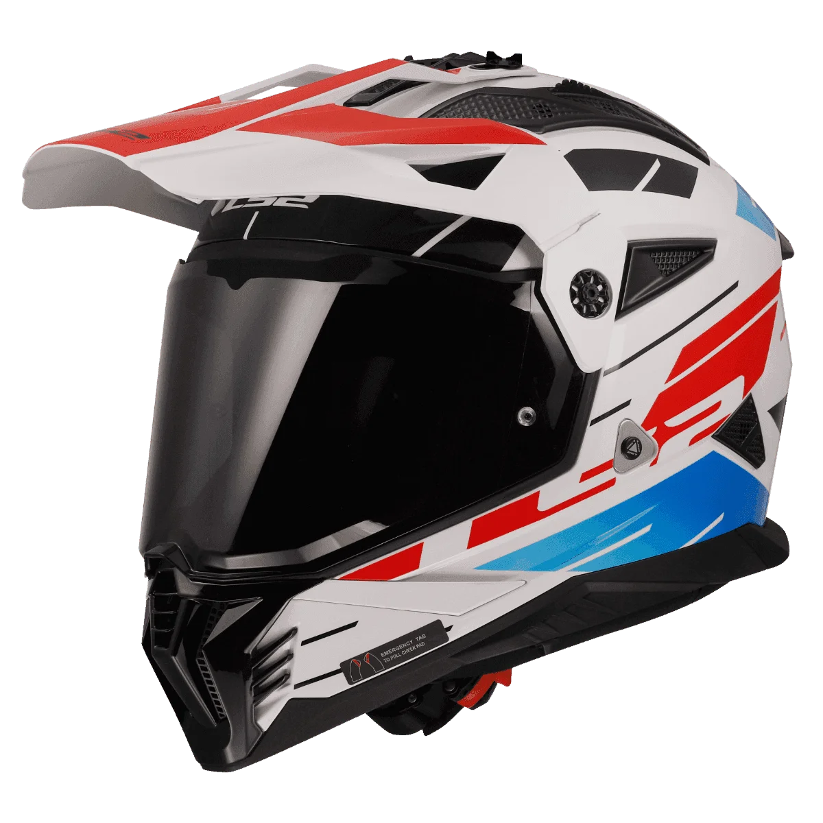 LS2 MX436 PIONEER II HELMET - NAMIB WHITE BLUE RED