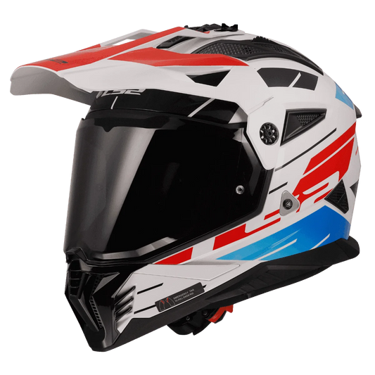 LS2 MX436 PIONEER II HELMET - NAMIB WHITE BLUE RED