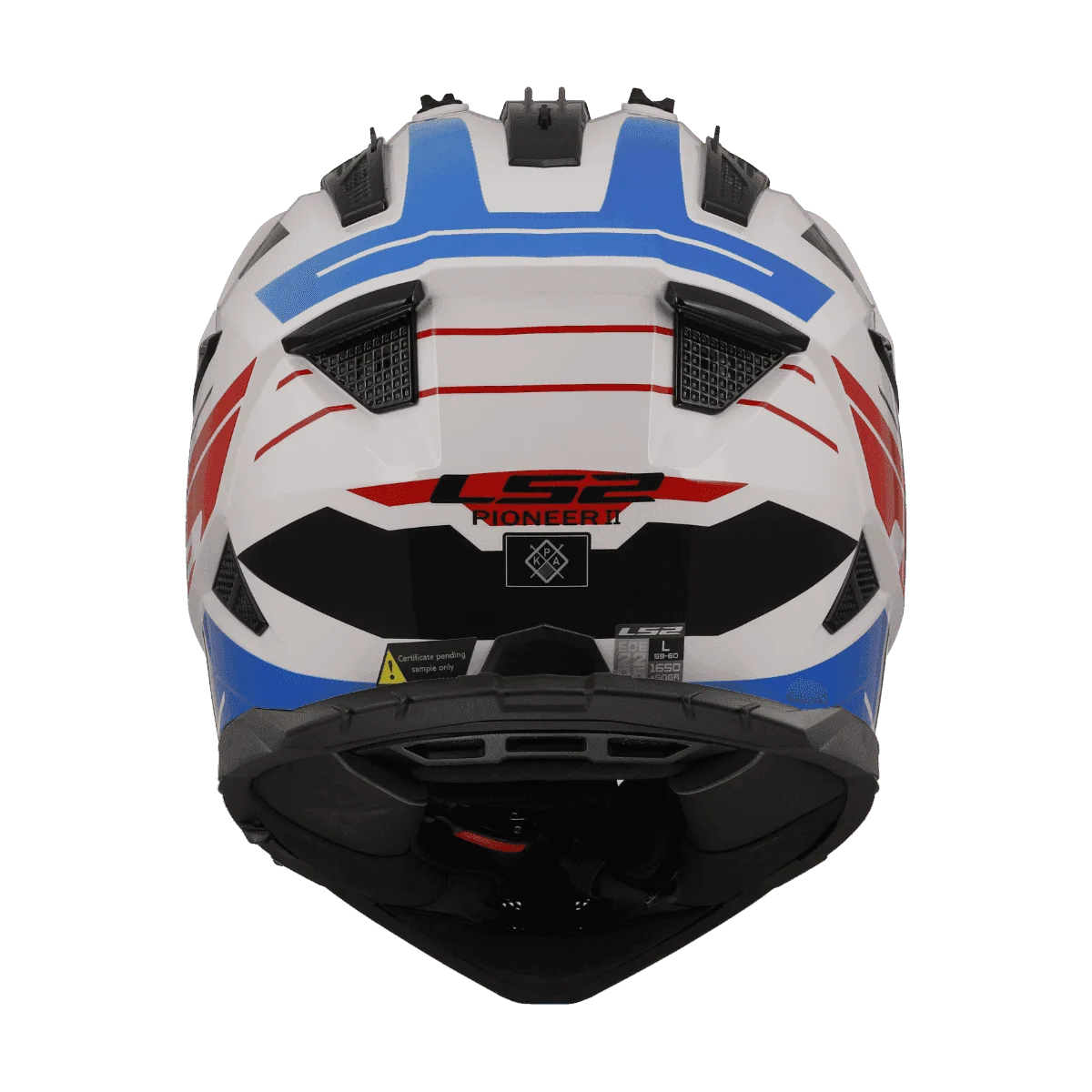 LS2 MX436 PIONEER II HELMET - NAMIB WHITE BLUE RED