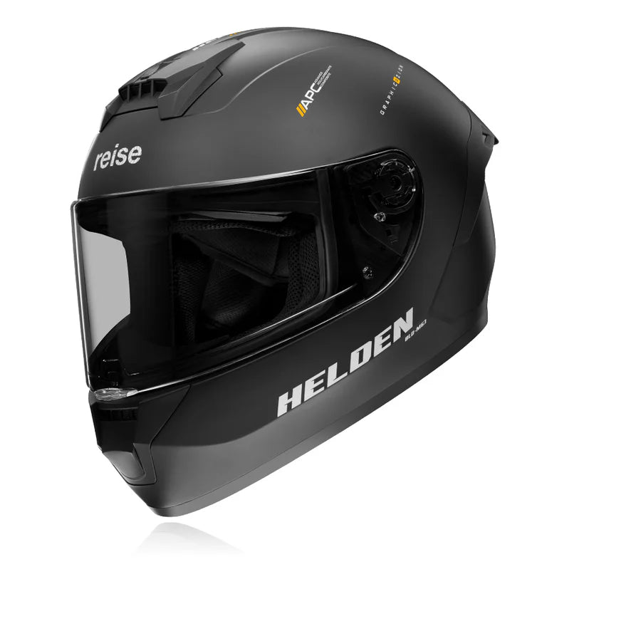REISE HELDEN HELMET - SOLID BLACK MATTE