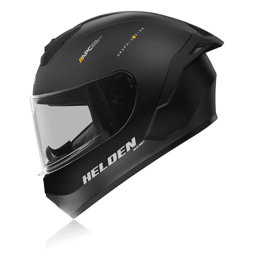 REISE HELDEN HELMET - SOLID BLACK MATTE