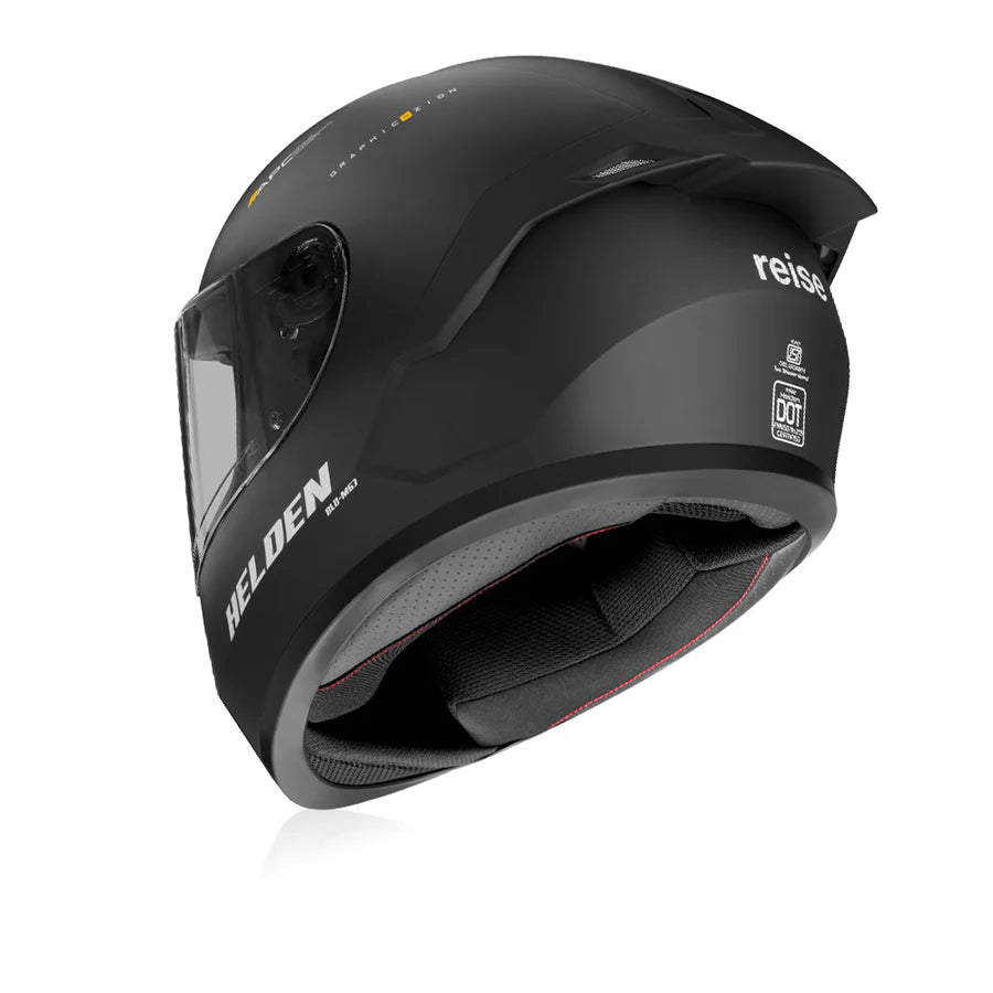 REISE HELDEN HELMET - SOLID BLACK MATTE