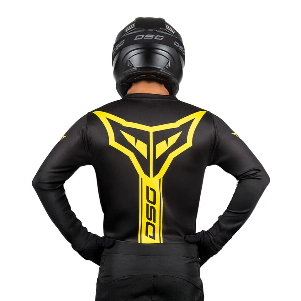 DSG ALPHA RACING JERSEY : BLACK YELLOW