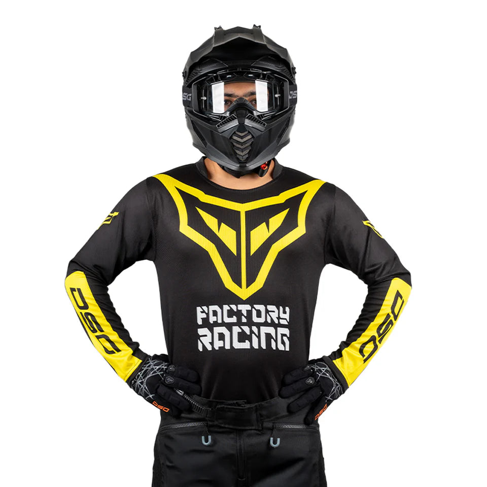 DSG ALPHA RACING JERSEY : BLACK YELLOW