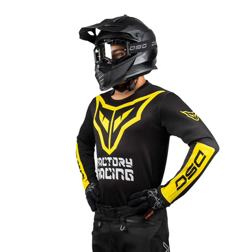 DSG ALPHA RACING JERSEY : BLACK YELLOW