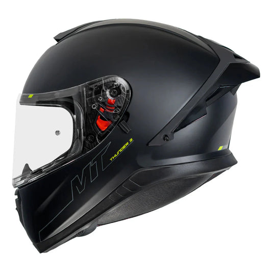 MT THUNDER 3 SV SPOILER SOLID A1 HELMET - MATT BLACK