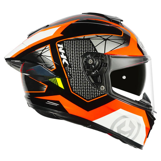 NHK K5R COMMUTRACK BLACK AND ORANGE GLOSSY HELMET