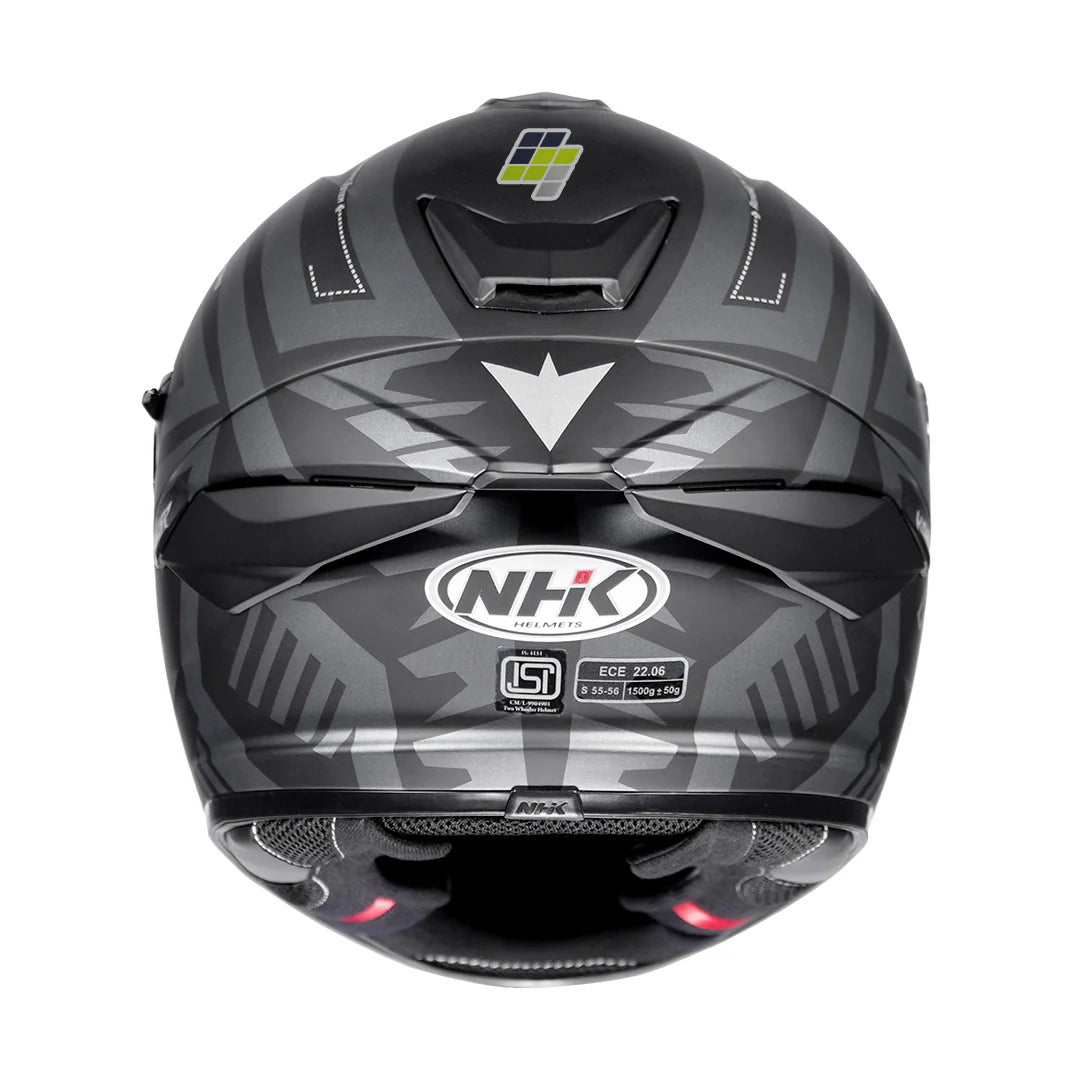 NHK K5R IRIDIUM BLACK PEARL GREY MATT HELMET