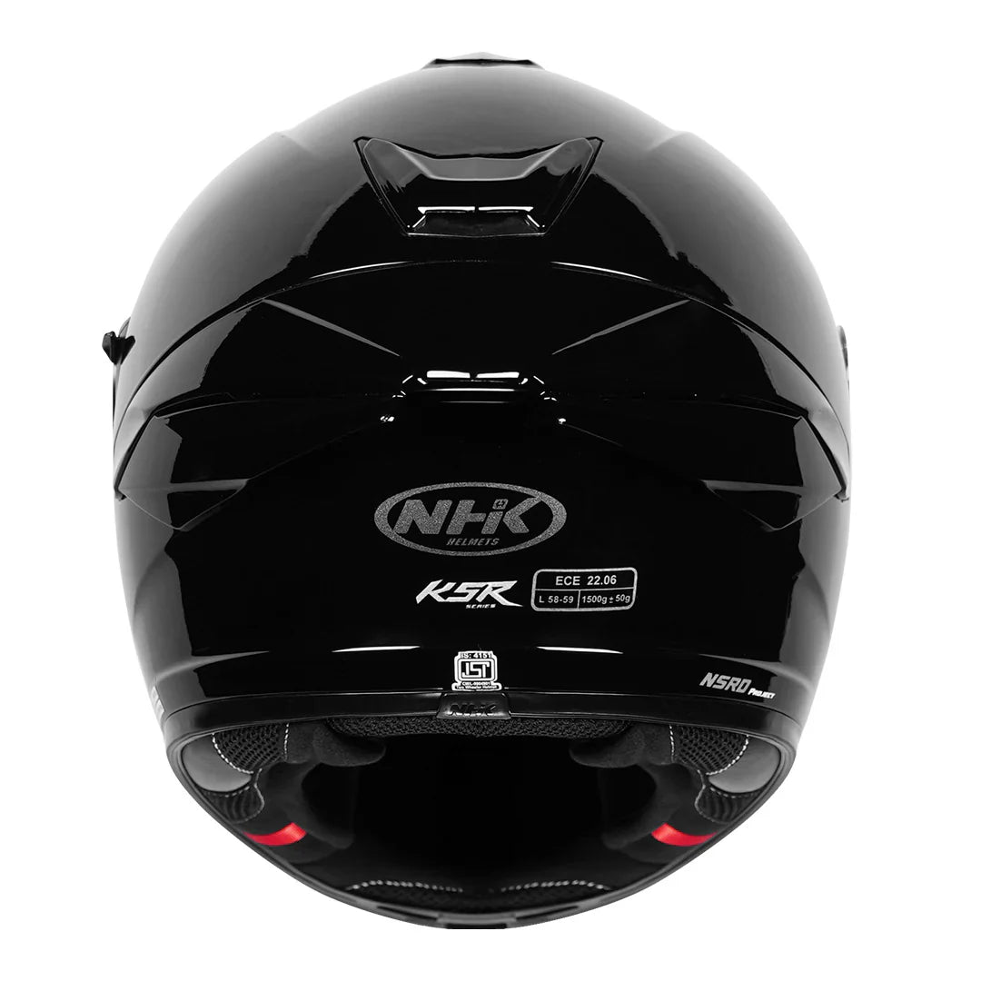 NHK K5R SOLID GLOSS BLACK HELMET