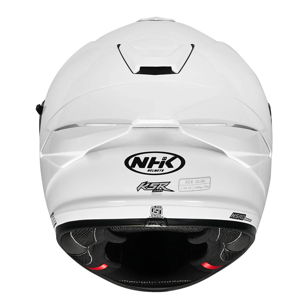 NHK K5R SOLID WHITE GLOSSY HELMET