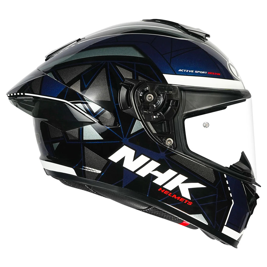 NHK K5R TRIANGLE BLACK SILVER HELMET
